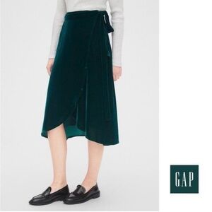 Velvet wrap skirt